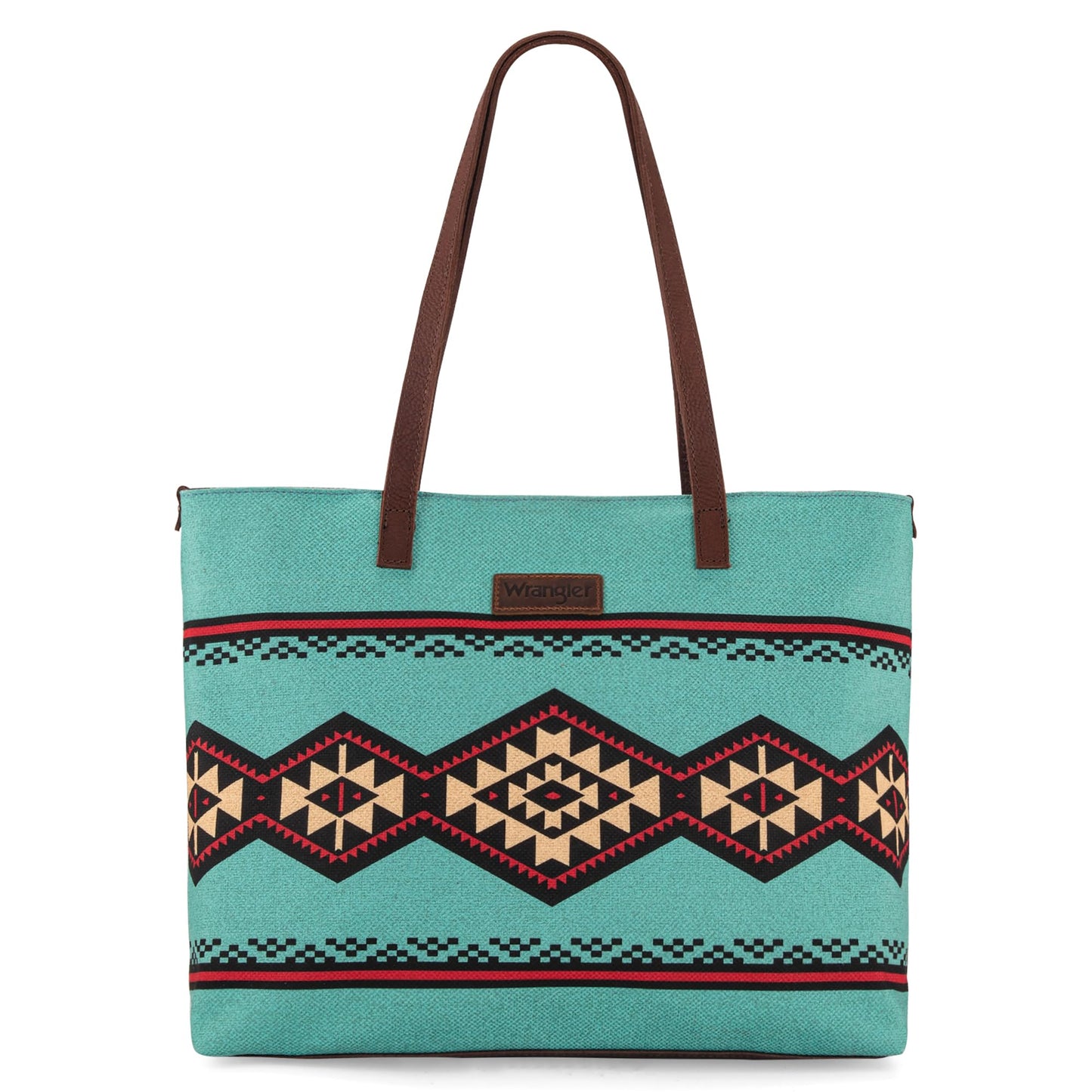 Montana West Wrangler Aztec Canvas Shoulder Bag (genuine leather strap)