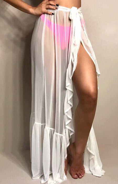 Mesh Skirt, Beach Cover-Up, Bikini Vacation Wear